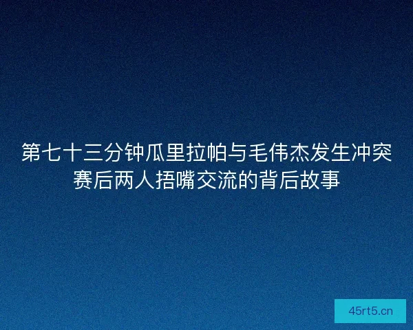 第七十三分钟瓜里拉帕与毛伟杰发生冲突赛后两人捂嘴交流的背后故事